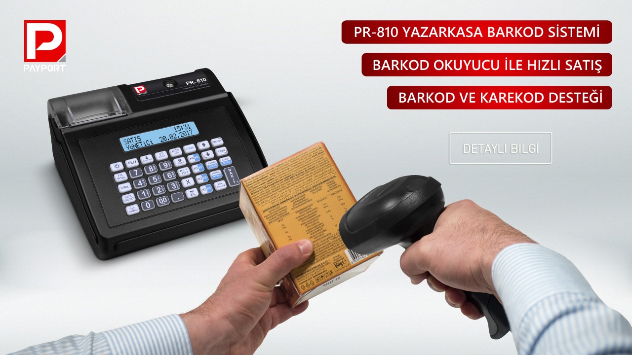 Payport PR-810 barkod ve karekod okuyucu desteği ile hızlı satış